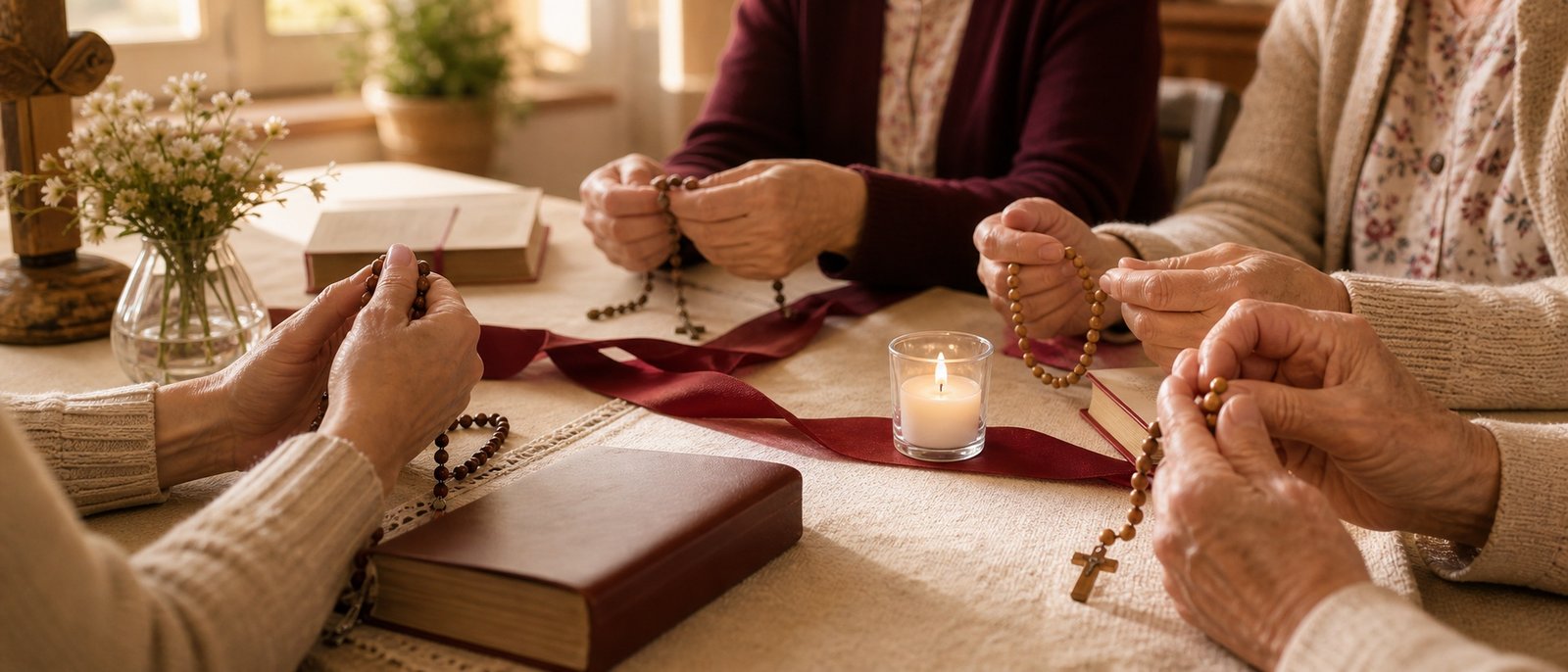 Modlitwa różańcowa &mdash; pobożność maryjna Rozalii